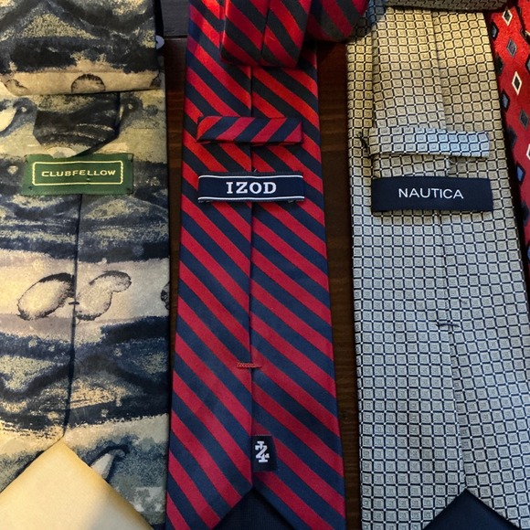 10 Designer‎ Neckties Lot Izod, Nautica, P.S.A. Bank, Kenneth Cole And more - Picture 4 of 11